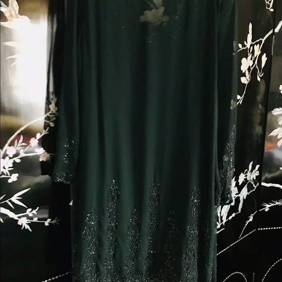 Formal long dress with sheer cover - Picture 5 of 12